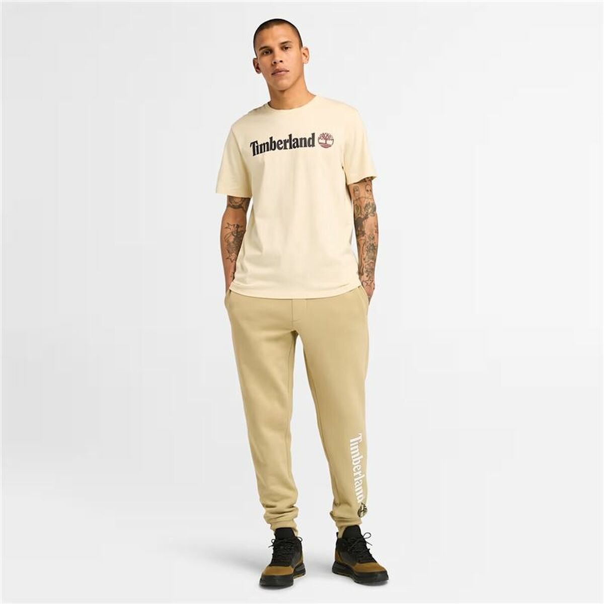 Men’s Short Sleeve T-Shirt Timberland Kennebec River Linear Logo-3