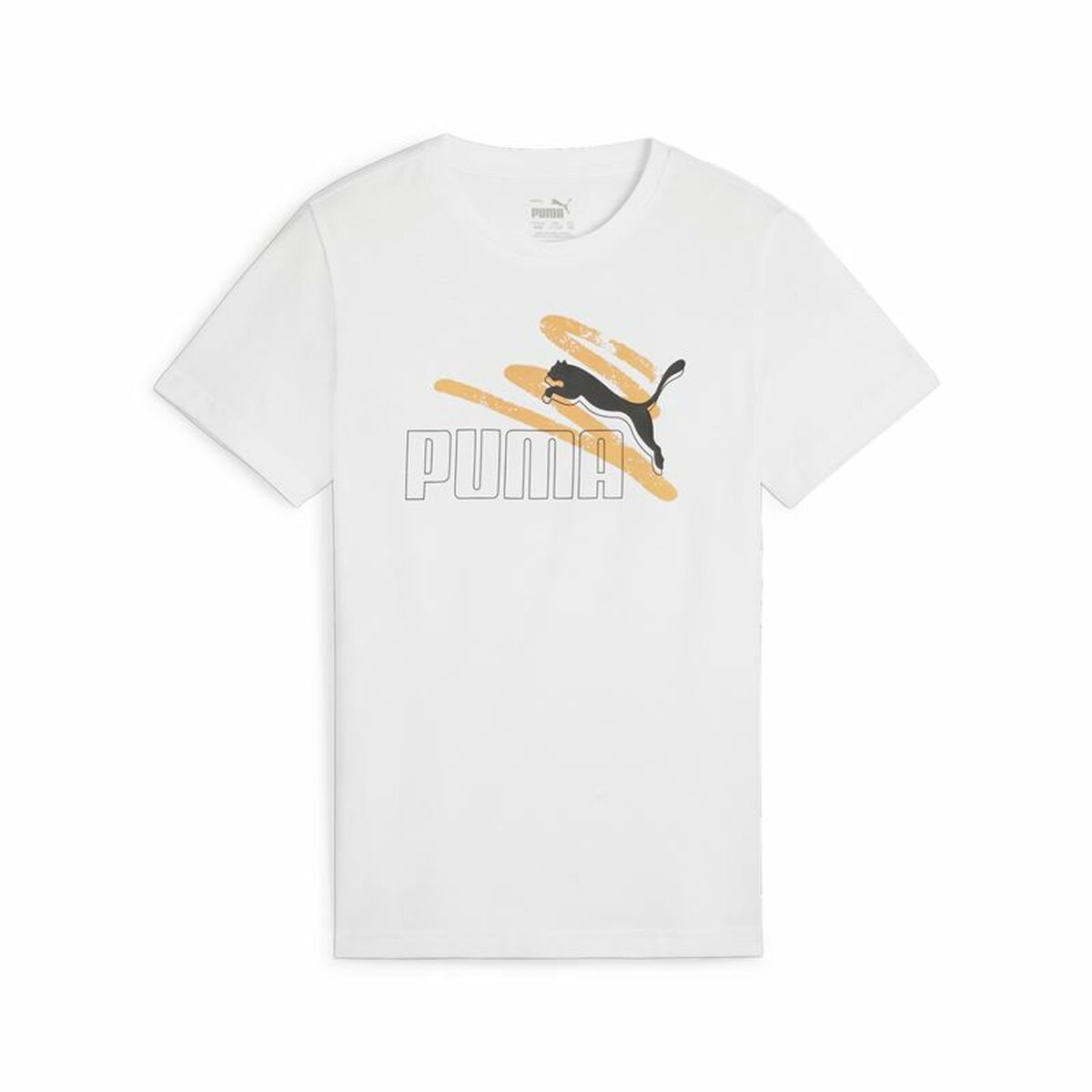 Child's Short Sleeve T-Shirt Puma Essential+ AB White-0