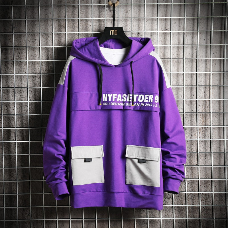 Winter Fashion Loose Men's Hoodies Tooling Hip Hop Sweatshirt Male Harajuku Japanese Streetwear Hoodie Men-0