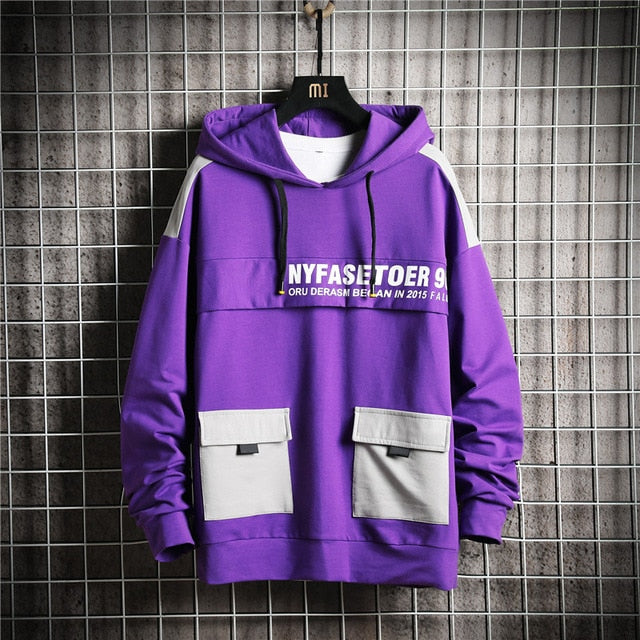 Winter Fashion Loose Men's Hoodies Tooling Hip Hop Sweatshirt Male Harajuku Japanese Streetwear Hoodie Men-6